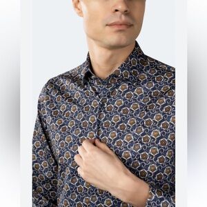 NWT Luchiano Visconti Floral Shirt Shize S Multicolor